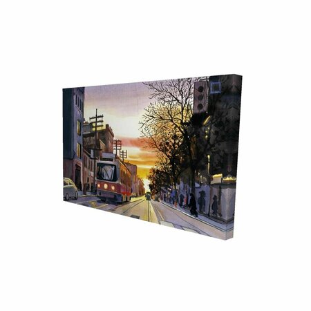 FONDO 20 x 30 in. Sunset Streetscape to Toronto-Print on Canvas FO3333655